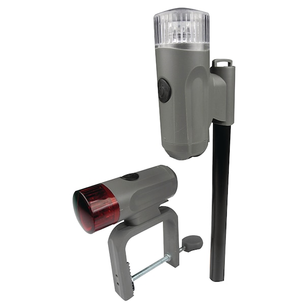 Seachoice C-Clamp Mount LED Portable Battery Operated Navigation Light Kit, Gray 6261 - main